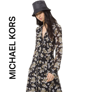 Michael Kors Floral Georgette Shirt Dress Small